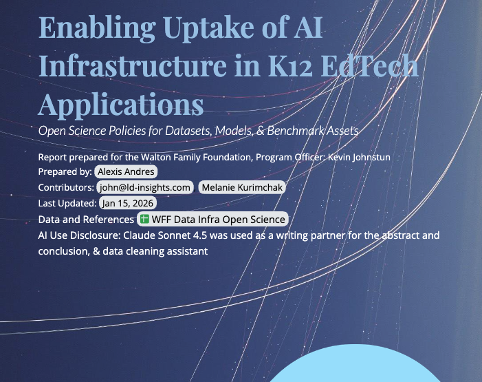 Cover Enabling Uptake of AI Infrastructure in K12 EdTech Applications