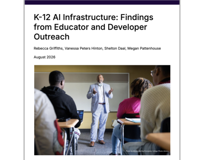 Cover image for report: Findings from Educator and Developer Outreach image of tall man lecturing in front of classroom